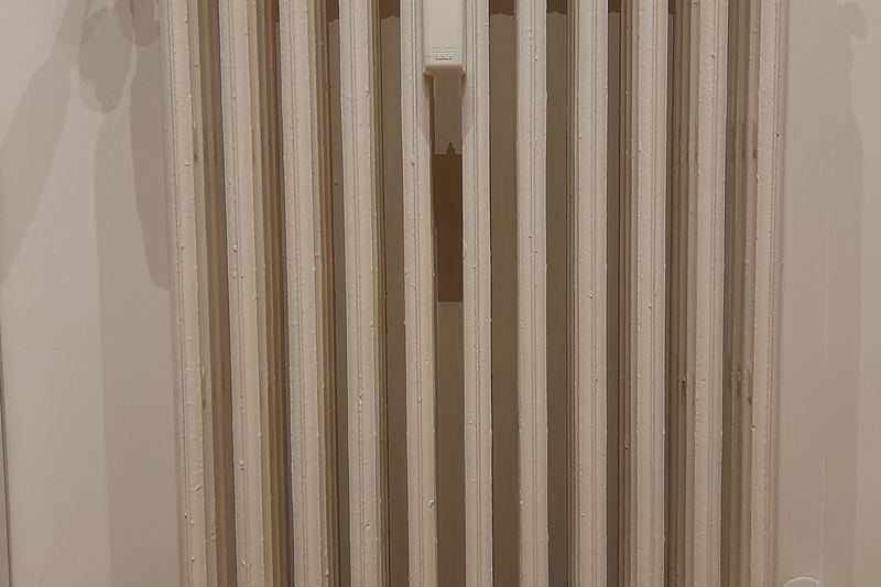 Radiator with thermostat and heat cost allocator
